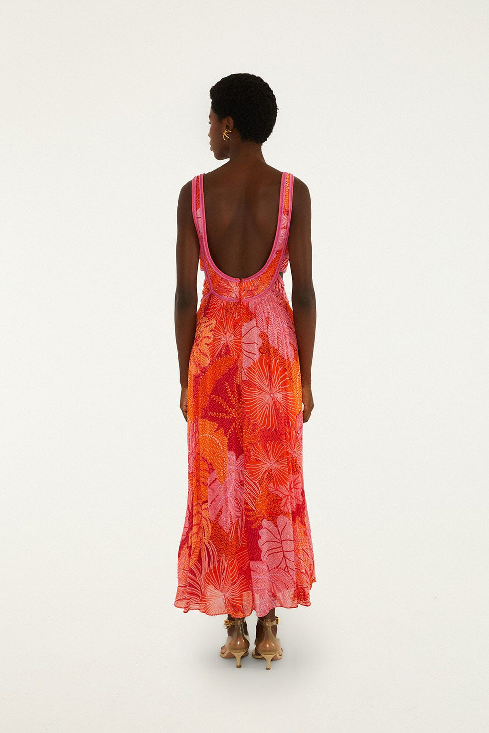 Multicolor Delicate Forest Cut-Out Maxi Dress - FARM Rio DELICATE FOREST MULTICOLOR