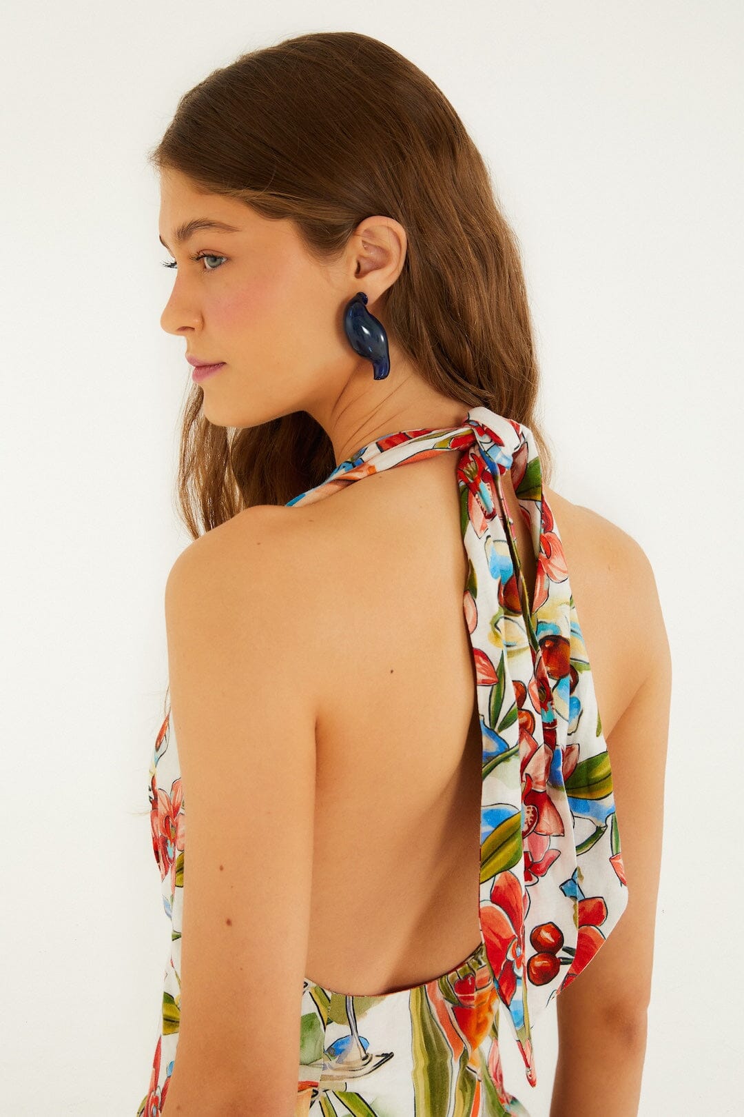 Off-White Cocktail Lenzing Ecovero Euroflax Maxi Dress - FARM Rio COCKTAIL OFF-WHITE