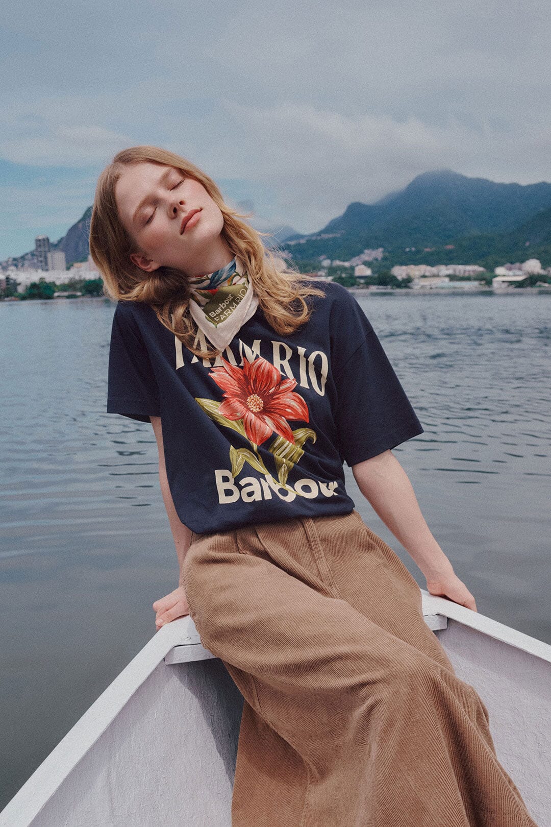 Wild Flower Navy Blue T-Shirt - FARM Rio BLACK