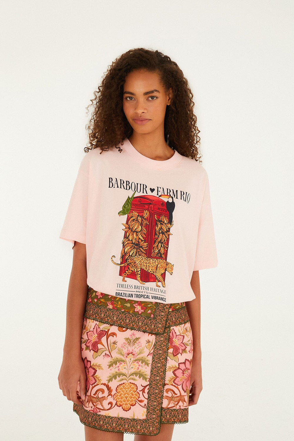 Maria Clara Graphic T-Shirt - FARM Rio LIGHT PINK
