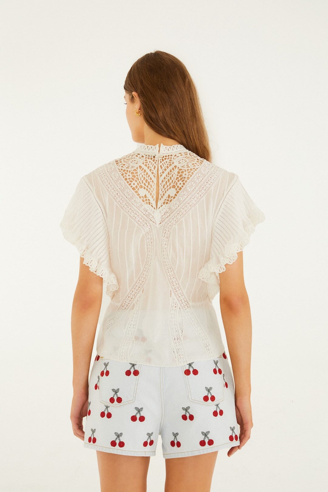 Off-White Organic Cotton Blouse With Appliqués - FARM Rio OFF-WHITE