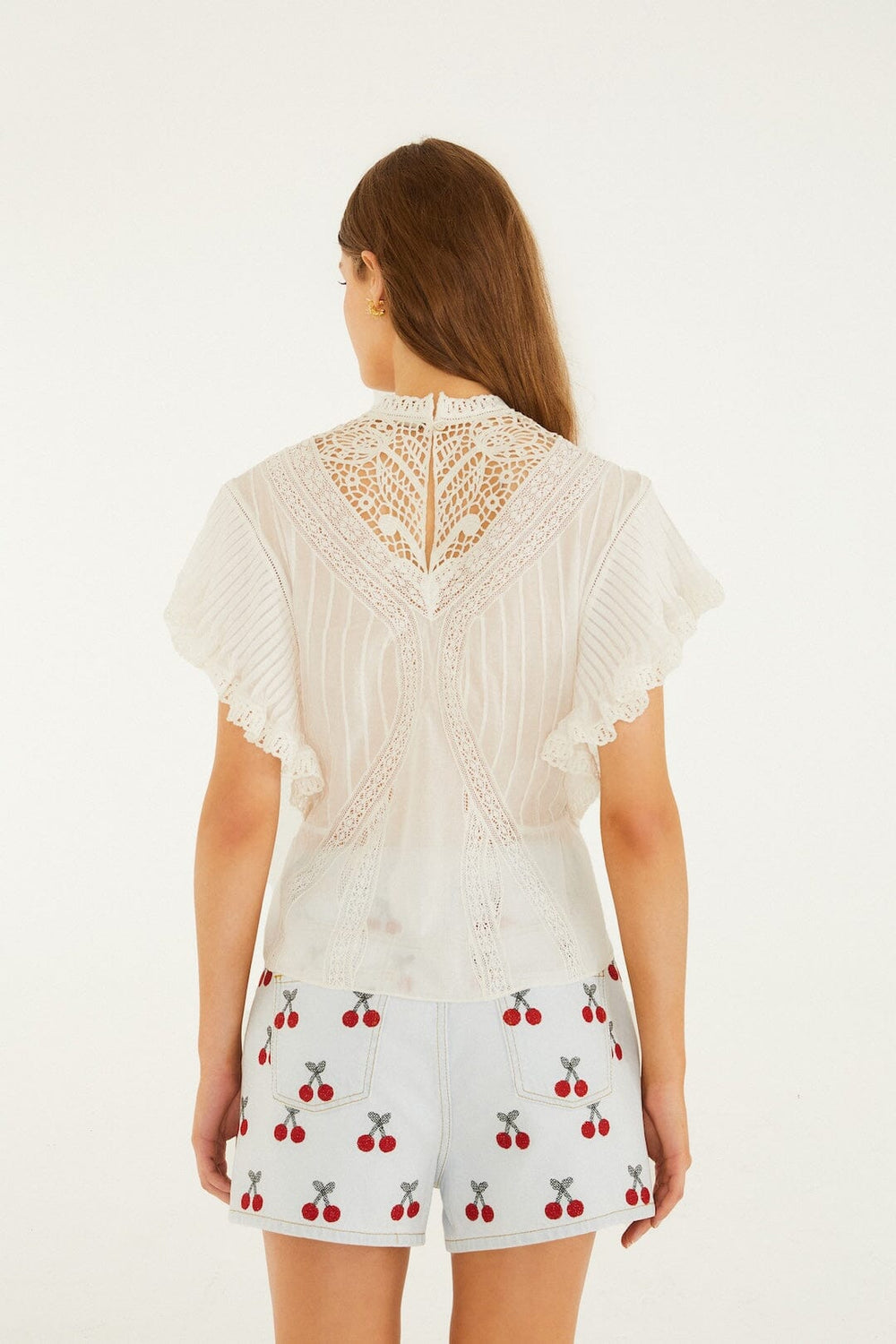 Off-White Organic Cotton Blouse With Appliqués - FARM Rio OFF-WHITE