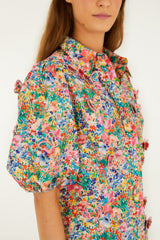 Off-White Peasant Floral Butterflies Organic Cotton Blouse - FARM Rio PEASANT FLORAL OFF-WHITE