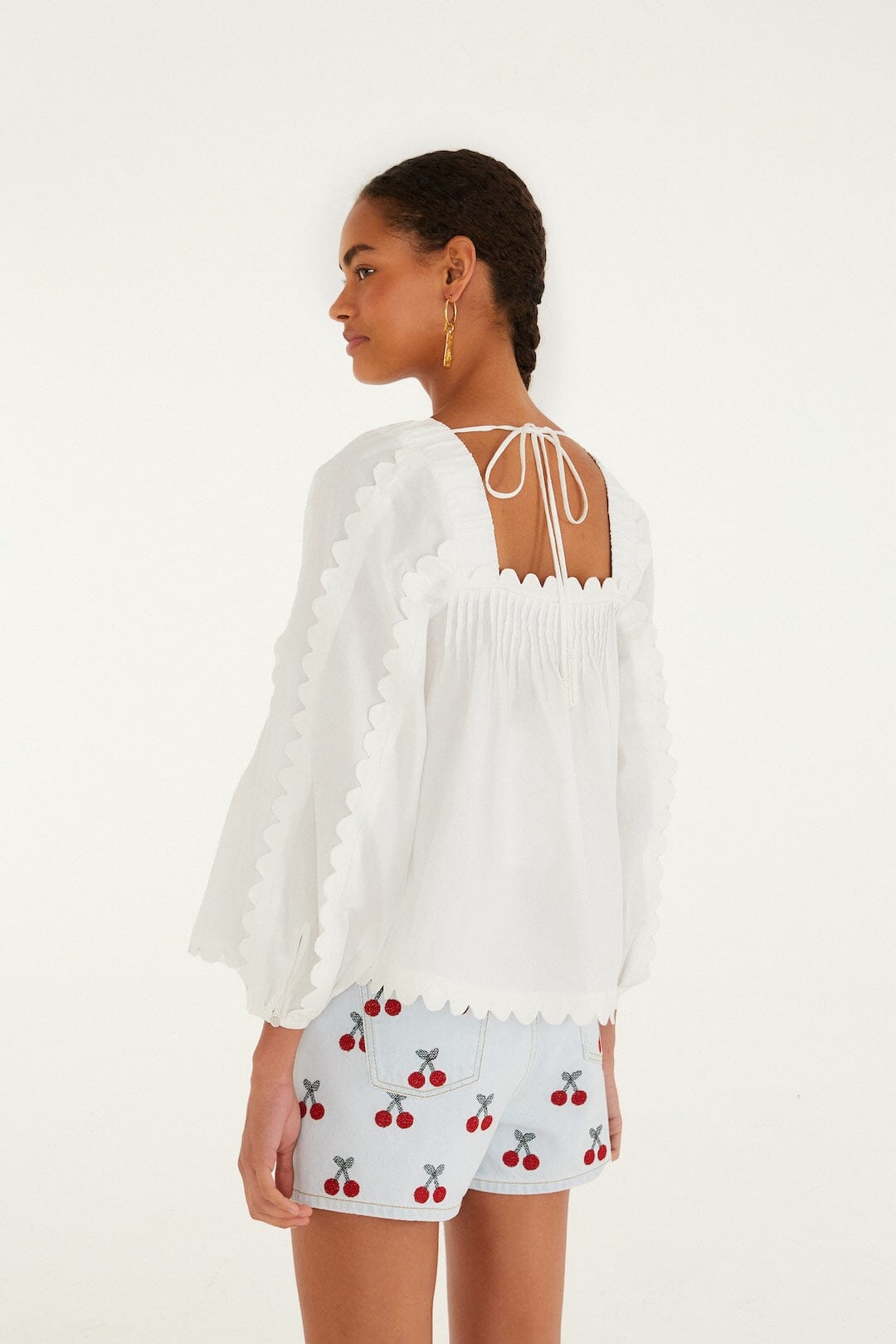 Off-White Long Sleeve Blouse - FARM Rio OFF-WHITE