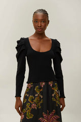 Black Knit Blouse - FARM Rio BLACK