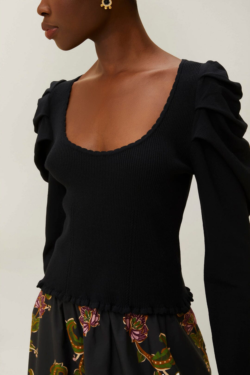 Black Knit Blouse - FARM Rio BLACK
