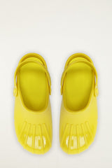 Yellow Monstera Slingback Rain Clog - FARM Rio LIME