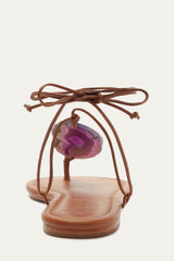 Stone Flat Sandal - FARM Rio CUOIO