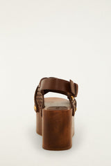 Woven Platform Sandal - FARM Rio WALNUT