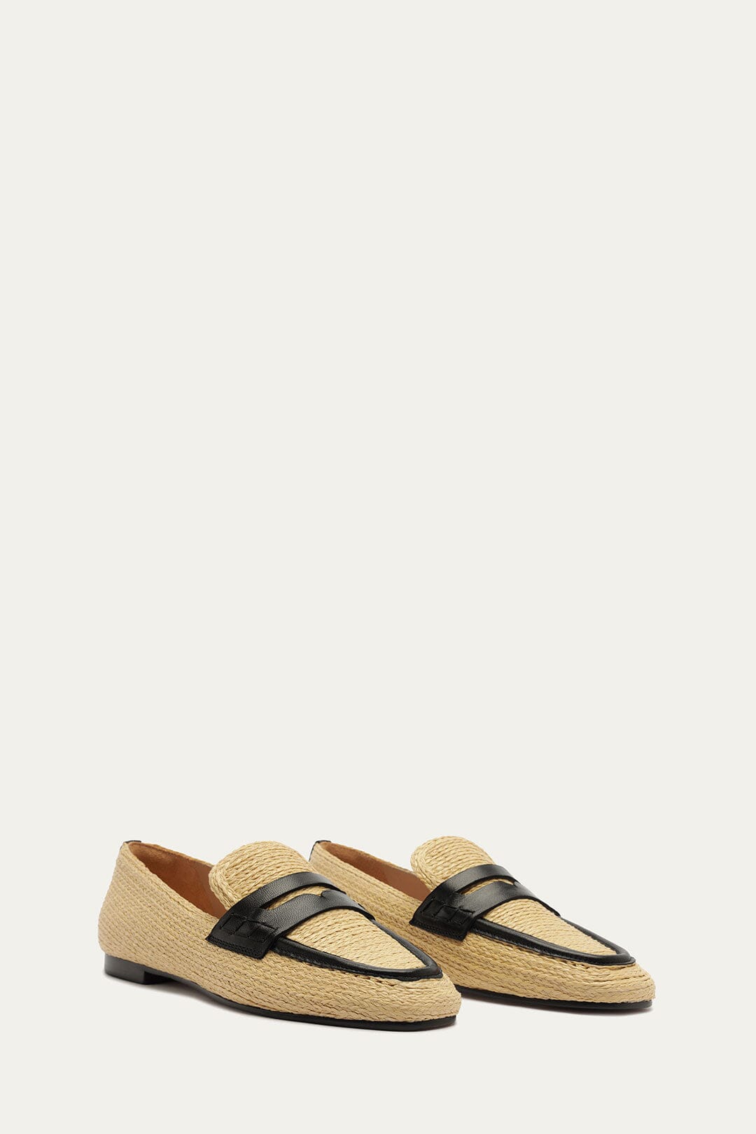Raffia Loafer - FARM Rio BLACK + NATURAL