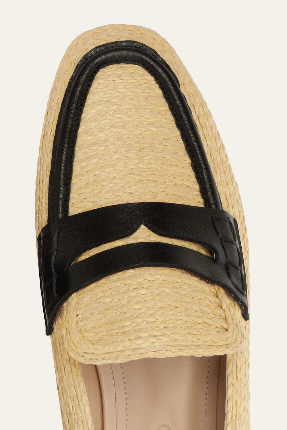 Raffia Loafer - FARM Rio BLACK + NATURAL