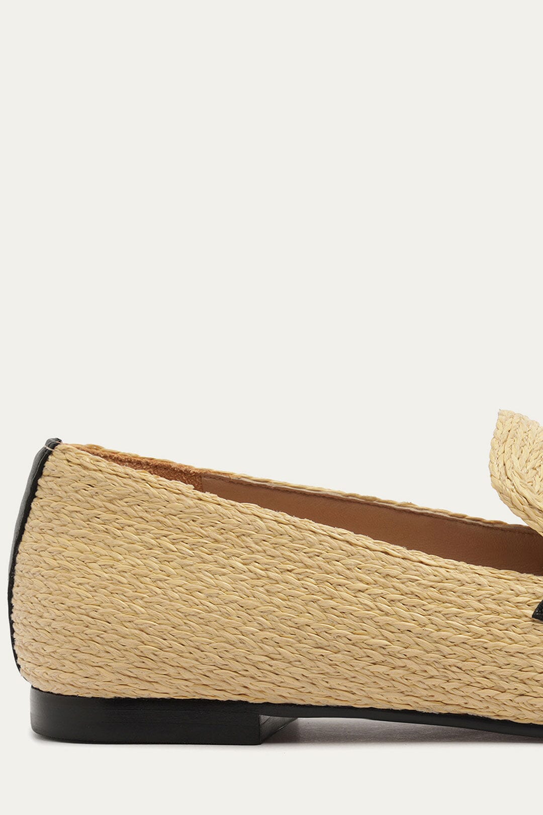 Raffia Loafer - FARM Rio BLACK + NATURAL