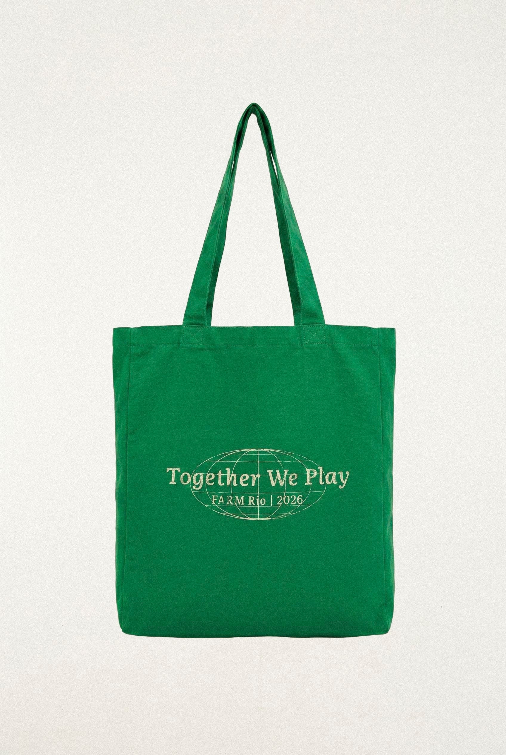 Green Together We Play Tote Bag - FARM Rio TOGETHER WE PLAY