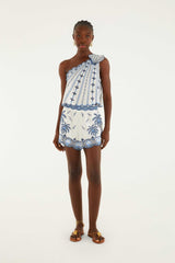 One Shoulder 3d Blouse With Embroidery - FARM Rio COAST STARS