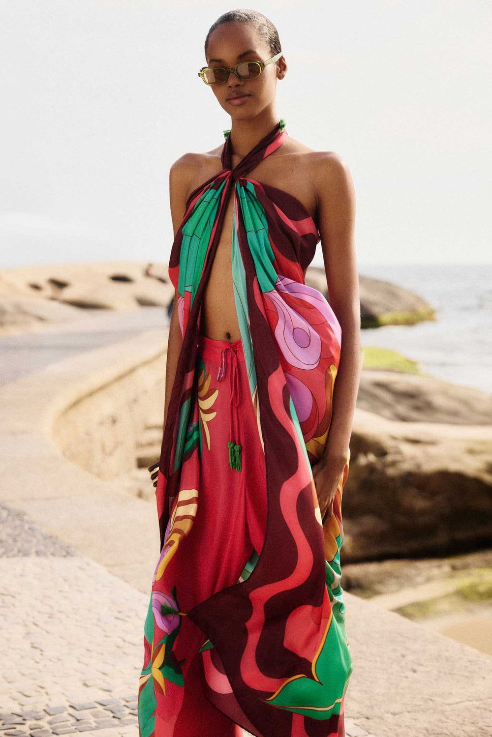 Sarong With Tassel Trim In The Four Corners - FARM Rio BANANA QUEEN