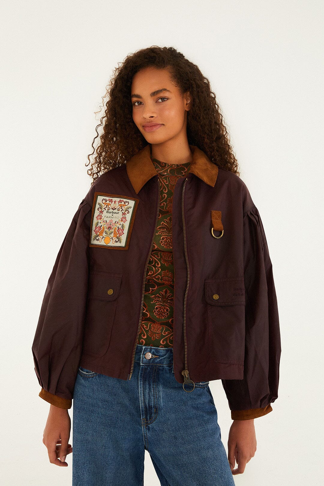 Burgundy Bow Jacket - FARM Rio BURGUNDY