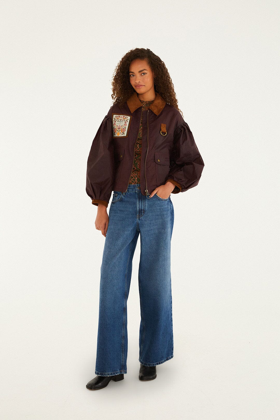 Burgundy Bow Jacket - FARM Rio BURGUNDY