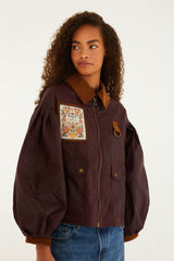 Burgundy Bow Jacket - FARM Rio BURGUNDY