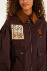 Burgundy Bow Jacket - FARM Rio BURGUNDY