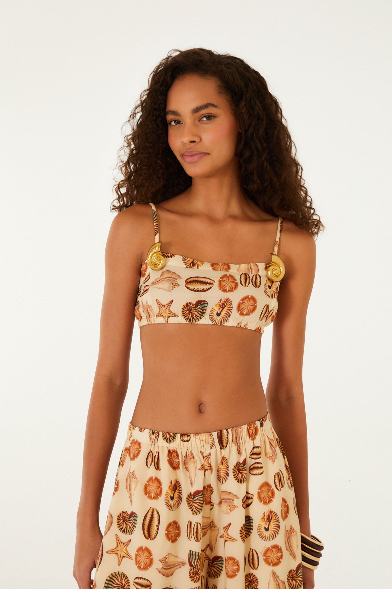 Sand Marine Shells Broch Top - FARM Rio MARINE SHELLS SAND